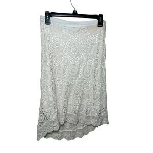 Crochet Skirt Asymetrical Hem Hippie Cottagecore Boho Festival Coastal Prairie
